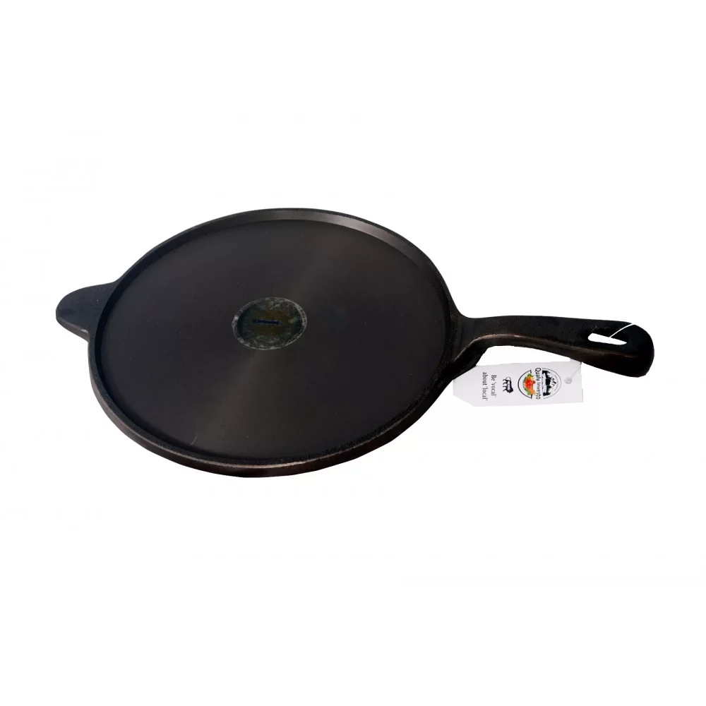 Kashvi Dosa Tawa Pre Seasoned Double Loop Handle Cast Iron Dosa