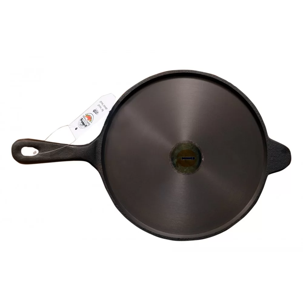 Lohā Cast Iron Pre-Seasoned Dosa Pan, 10 Inches